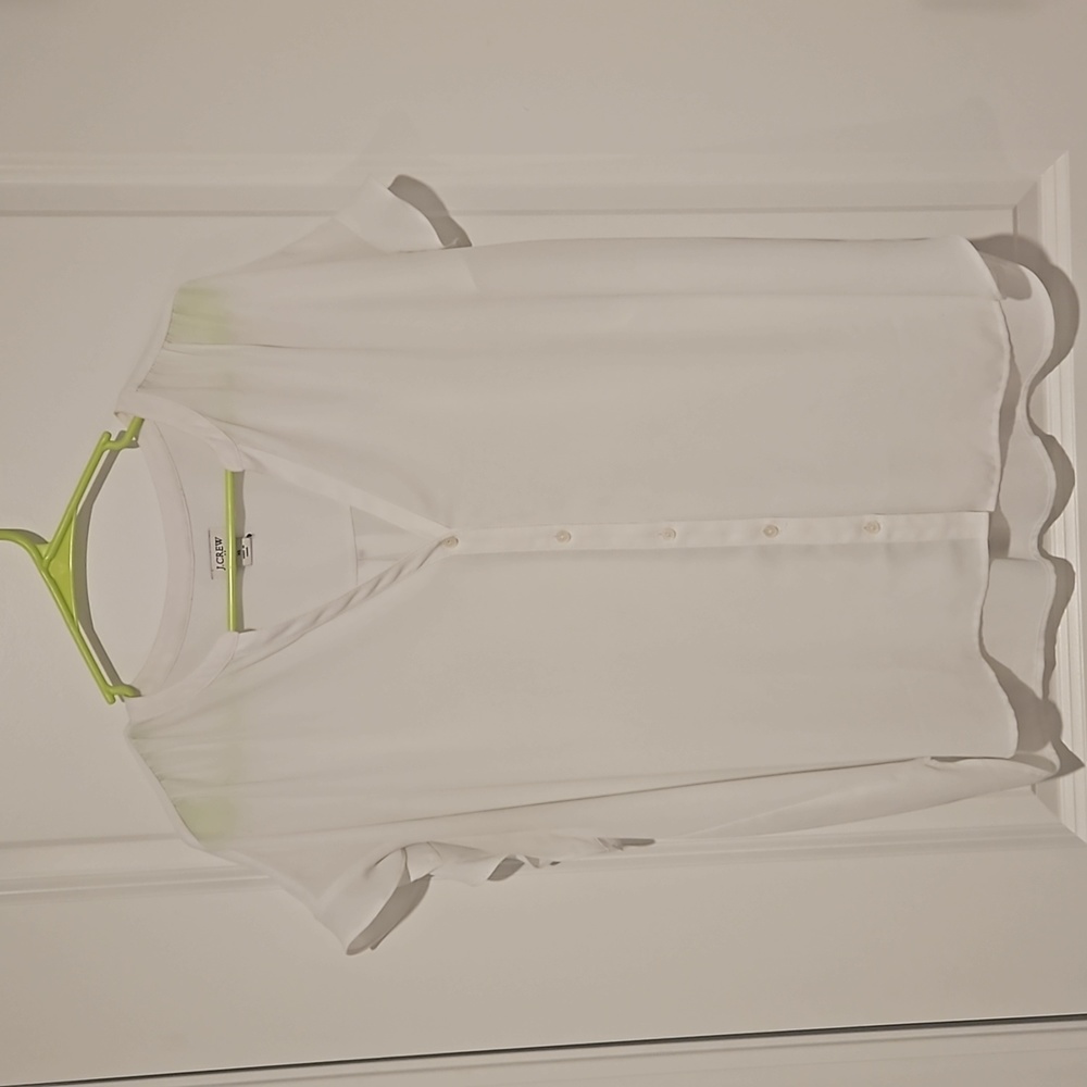 Sheer white j.crew top